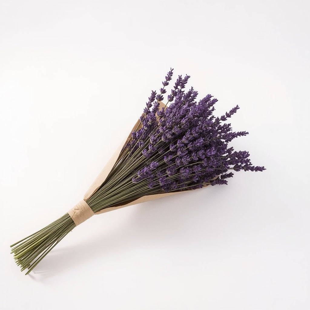 Lavender Field Dried Flower Bouquet – 100% French Lavender, 200 Stems, 45 cm