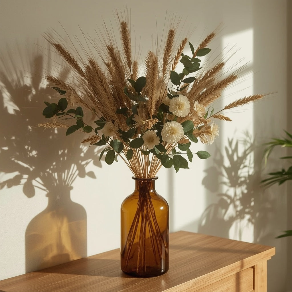 Natural dried flower bouquet by Ardonex in a vase