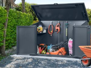 Asgard Access 7x4ft Metal Storage Shed with Lift-Up Lid (2.06 x 1.04m) - 3-Point Locking - Grey