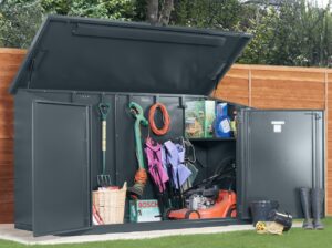Asgard Access Plus 8x4ft Metal Storage Shed with Lift-Up Lid (2.31 x 1.05m) - 3-Point Locking - Grey