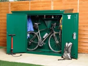 Asgard Addition 6x3ft Metal Bike Shed for 3 Bikes (1.83 x 0.92m) - Green