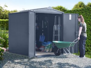 Asgard Centurion 5x7ft Metal Shed (1.58 x 2.24m) - Police Preferred Specification - Grey