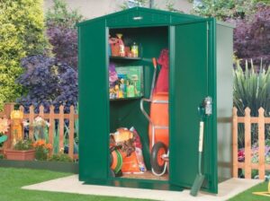 Asgard Flexistore 1511 5x4ft Metal Shed (1.58 x 1.11m) - 3-Point Locking - Green