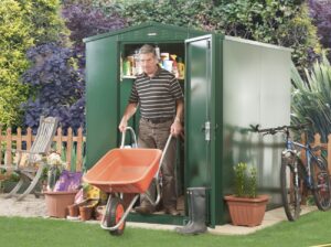 Asgard Flexistore 1522 5x7ft Metal Shed (1.58 x 2.24m) - 3-Point Locking - Green