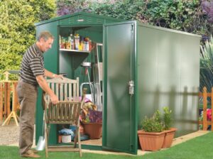 Asgard Flexistore 1533 5x11ft Metal Shed (1.58 x 3.33m) - 3-Point Locking - Green