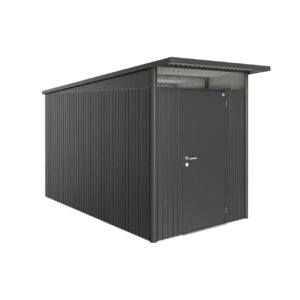 Biohort AvantGarde A4 6x12.5ft Metal Shed (1.80 x 3.80m) - Standard Door - Metallic Dark Grey