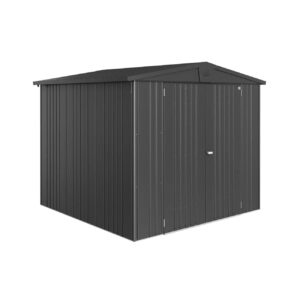 Biohort Europa Size 4 8x7.5ft Metal Shed (2.44 x 2.28m) - Metallic Dark Grey