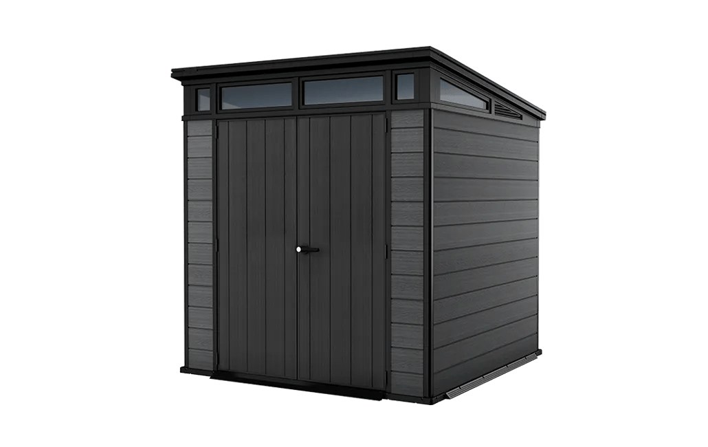 Keter Cortina 7x7ft Plastic Pent Shed (2.16 x 2.18m) - Grey