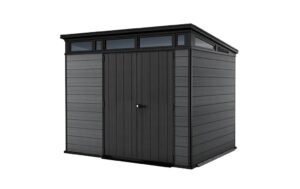 Keter Cortina 9x7ft Plastic Pent Shed (2.79 x 2.18m) - Grey