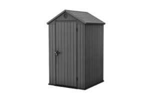 Keter Darwin 4x4ft Plastic Apex Shed (1.26 x 1.17m) - Grey