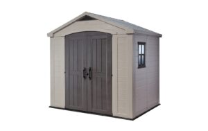 Keter Factor 8x6ft Plastic Apex Shed (2.57 x 1.82m) - Brown