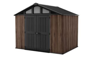 Keter Signature Summit 10x8ft Plastic Apex Shed (3.05 x 2.43m) - Rosewood