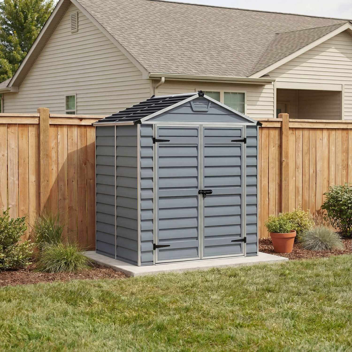 Palram - Canopia Skylight 6x5ft Polycarbonate Shed (1.85 x 1.54m) - Grey