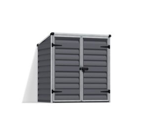 Palram - Canopia Voyager 4x3ft Polycarbonate Storage Shed (1.39 x 0.90m) - Dark Grey