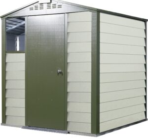 Trimetals Titan 660 6x6ft Metal Apex Shed (1.91 x 1.91m) - Two Tone Green