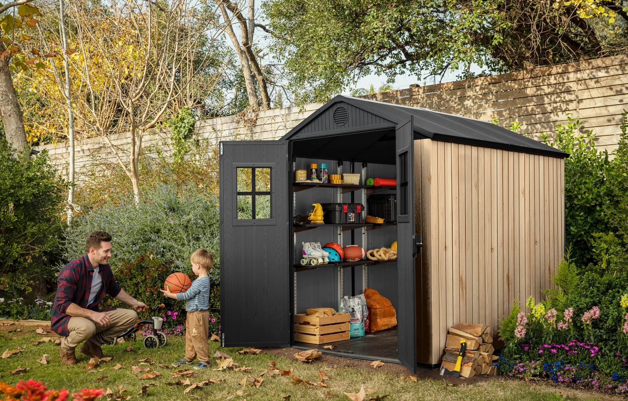 Keter Darwin Carolina 6x8ft Plastic Apex Shed (1.90 x 2.44m)