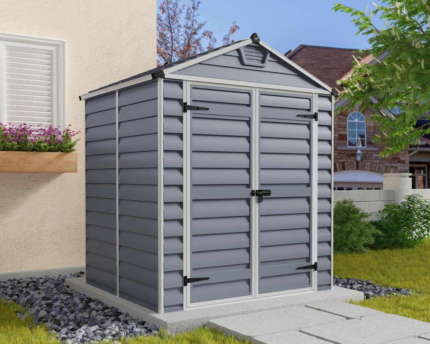 Palram - Canopia Skylight 6x5ft Polycarbonate Shed (1.85 x 1.54m) - Grey