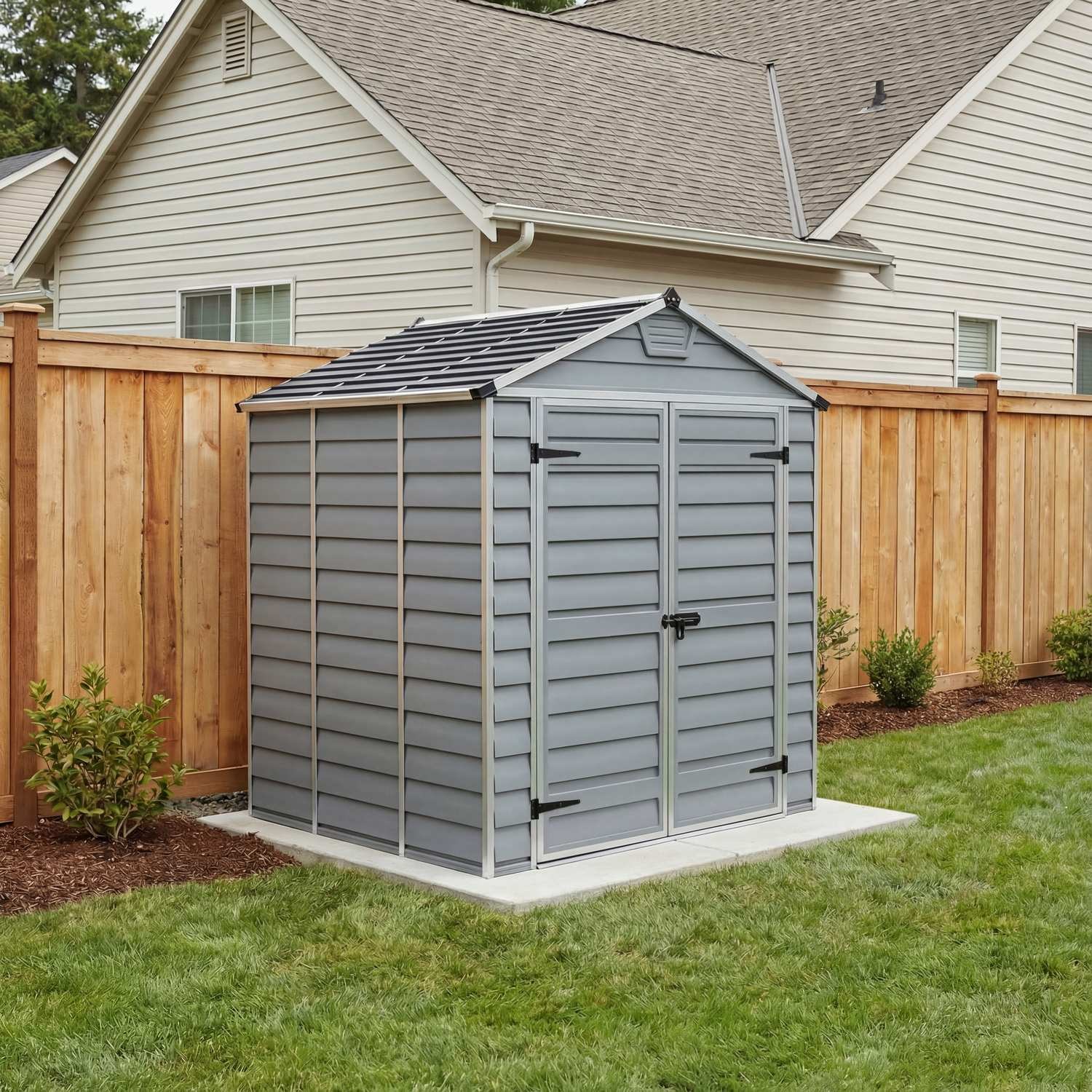 Palram - Canopia Skylight 6x8ft Polycarbonate Shed (1.85 x 2.29m) - Grey
