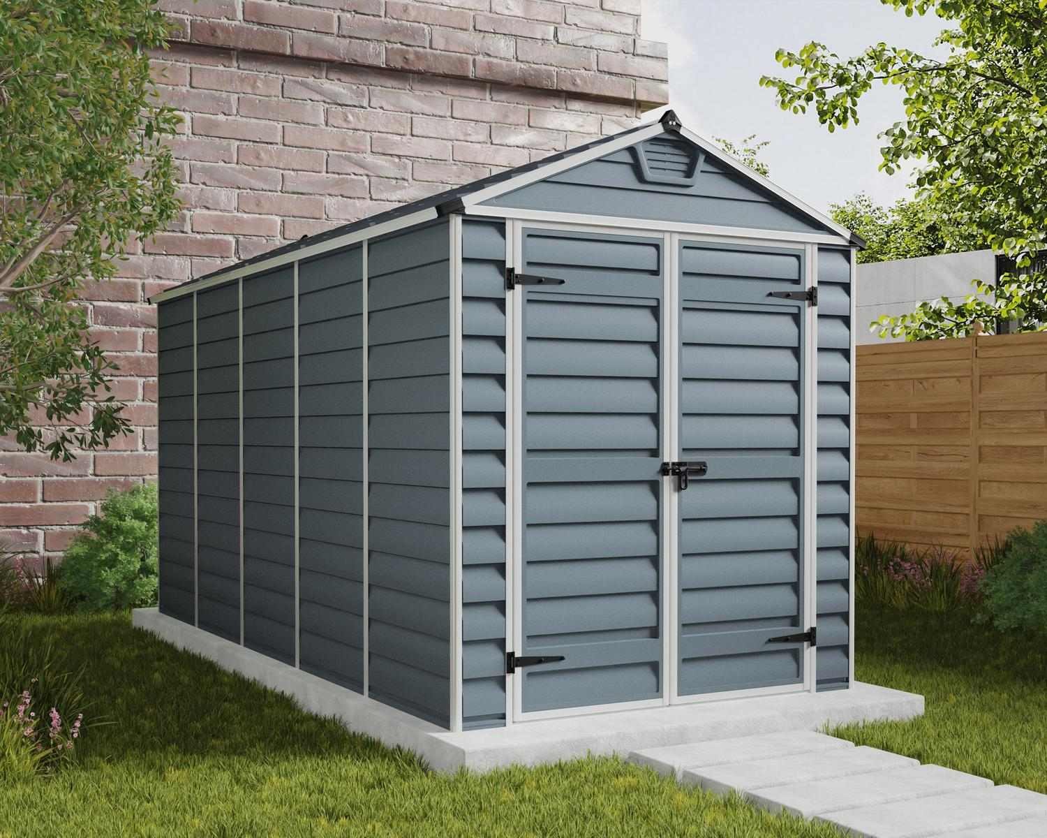 Palram - Canopia Skylight 6x12ft Polycarbonate Shed (1.85 x 3.79m) - Grey