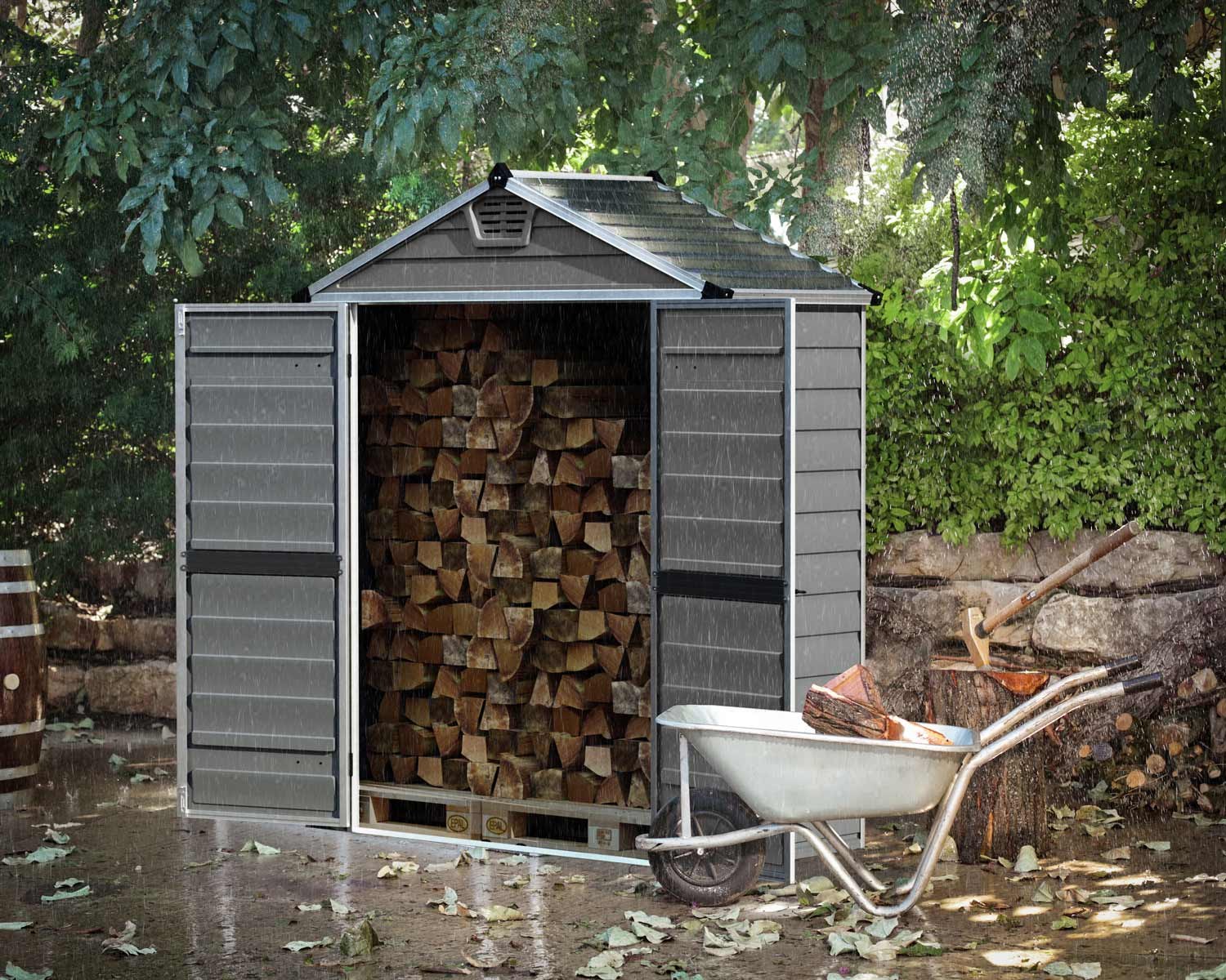 Palram - Canopia Skylight 6x3ft Polycarbonate Shed (1.85 x 0.90m) - Grey