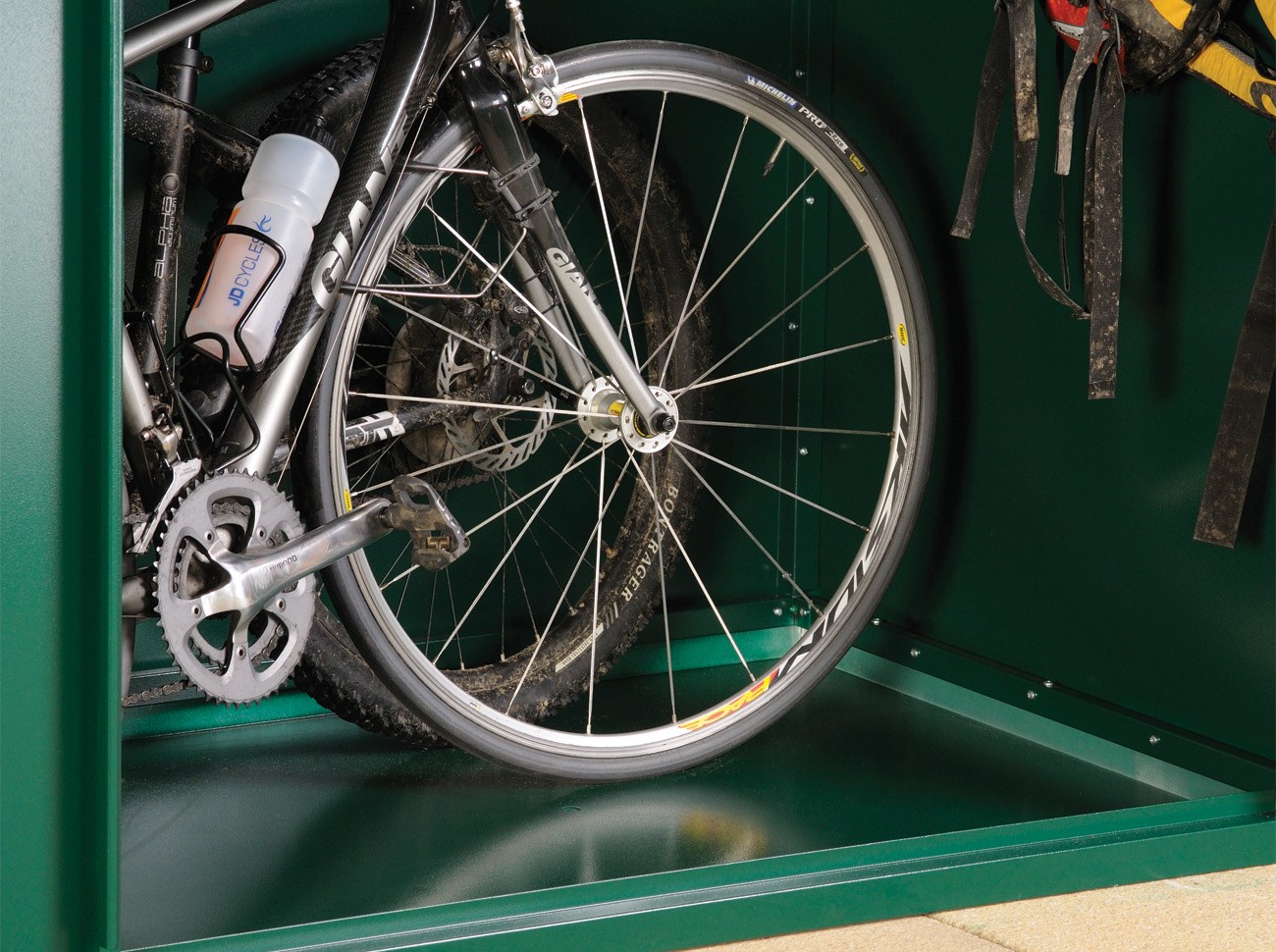 Asgard Addition 6x3ft Metal Bike Shed for 3 Bikes (1.83 x 0.92m) - Green