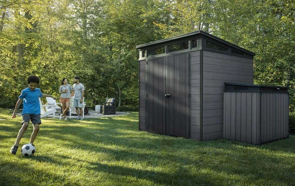 Keter Cortina 7x7ft Plastic Pent Shed (2.16 x 2.18m) - Grey