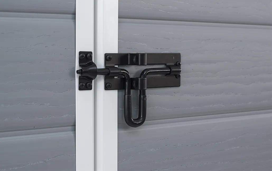 Keter Manor 6x8ft Plastic Apex Shed (1.83 x 2.44m) - Double Door - Grey