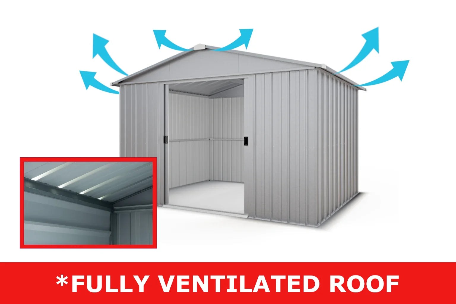 Yardmaster Emerald Deluxe 8x9ft Metal Apex Shed (2.42 x 2.80m)